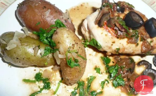 Pollo con aglio e olive