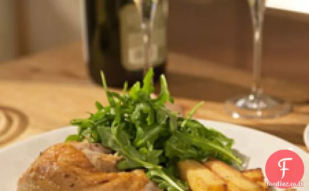 Gallina alle erbe con insalata di rucola selvatica