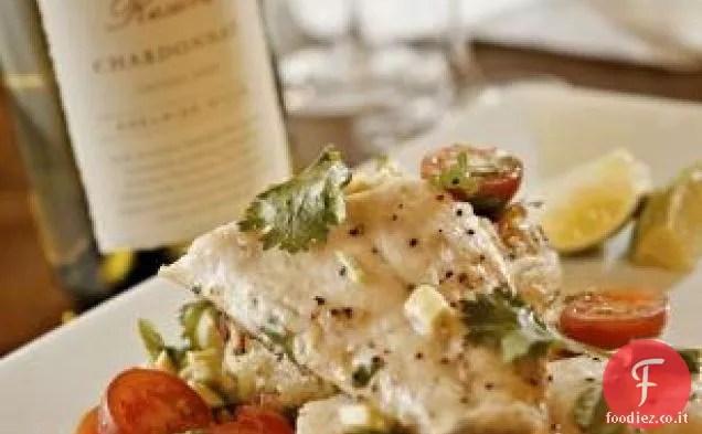 Fylde Costa Branzino con Jacob's Creek Reserve Chardonnay
