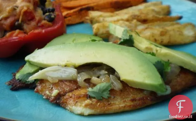 Spigola cilena con salsa Moho