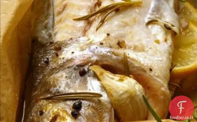 Loup De Mer En Papillote (Branzino al forno avvolto in carta)