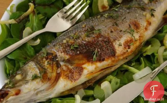 Branzino al Forno con Cipolla e Miele