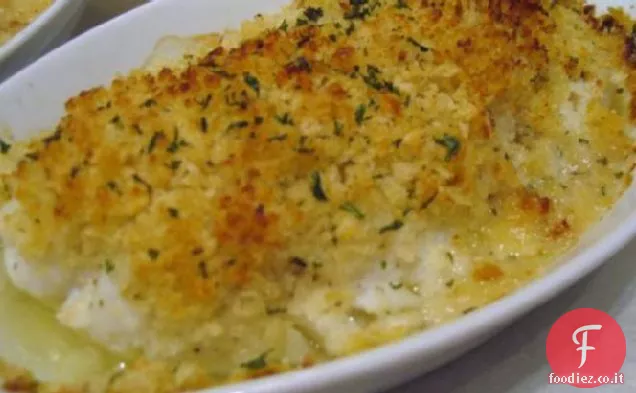 Scrod al forno con briciole di panko alle erbe al limone