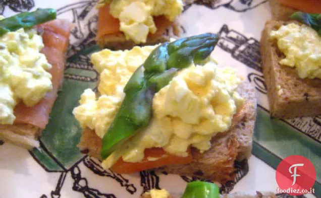 Asparagi borbottati con salmone al limone