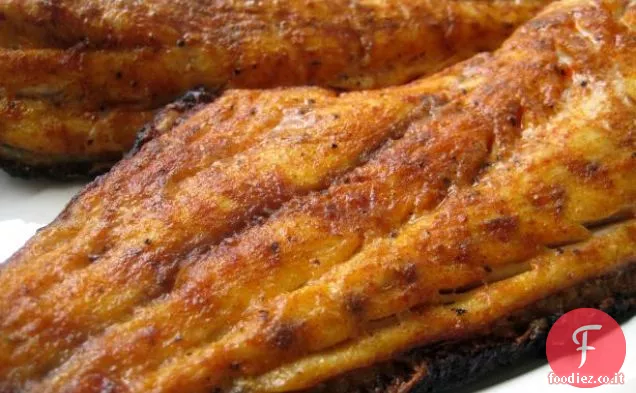 Snapper rosso annerito alla griglia di carbone