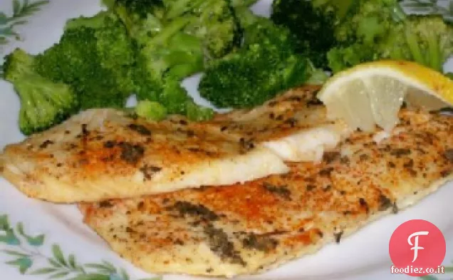 Tilapia alla griglia di Parmigiano (Low-Carb)