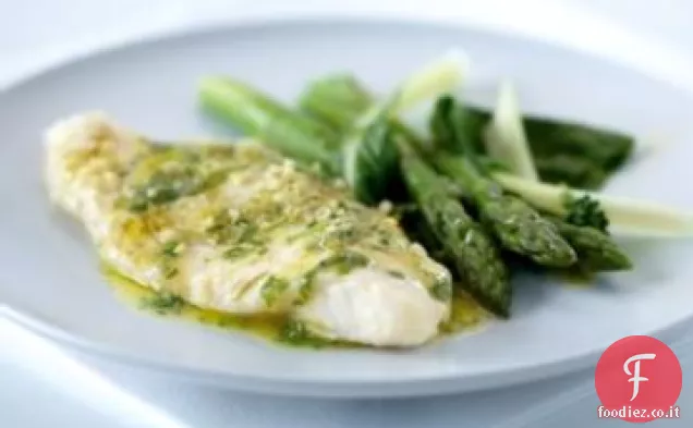Filetti di Pesce alla griglia con Burro di Basilico