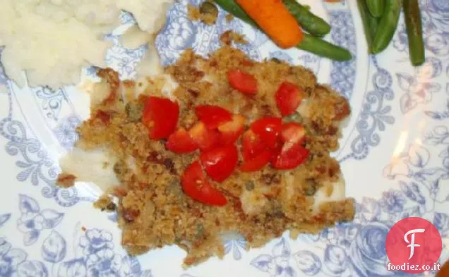 Eglefino con pancetta e cipolle