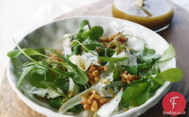 Insalata di rucola-Indivia con pinoli al miele