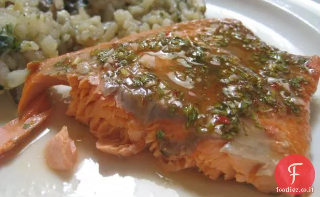 Pesce con salsa di mandarino e aneto