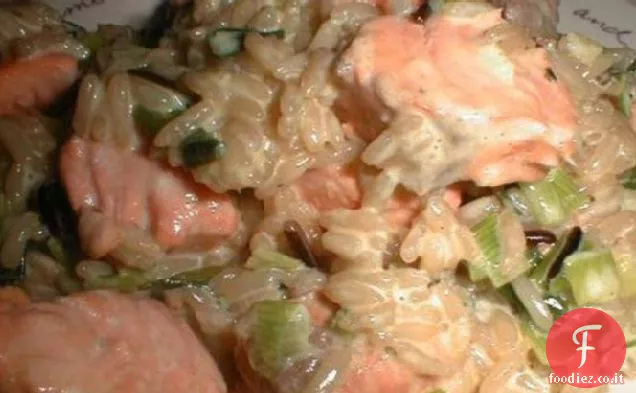 Salmone leggermente al curry e riso (all-in-one)