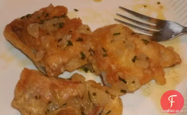 Pesce persico con salsa al vino bianco