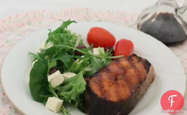 Bistecche di salmone alla brace