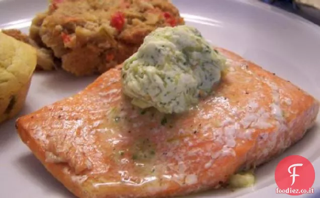 Salmone alla griglia con burro Jalapeno