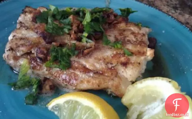Pesce con salsa di burro di Macadamia