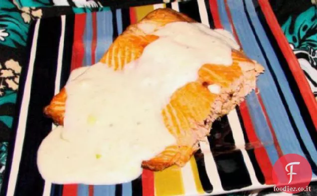 Salmone con salsa di granchio