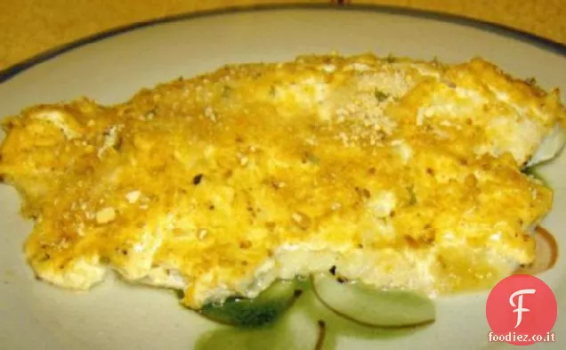 Tilapia al forno con panna acida Crosta di parmigiano