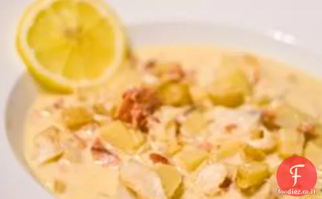 Merluzzo affumicato e zuppa di pastinaca