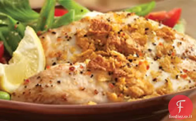 Pesce al forno croccante