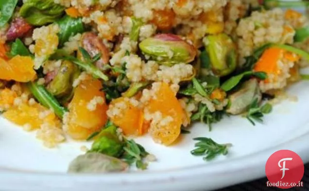 Couscous di pistacchio, albicocca e rucola