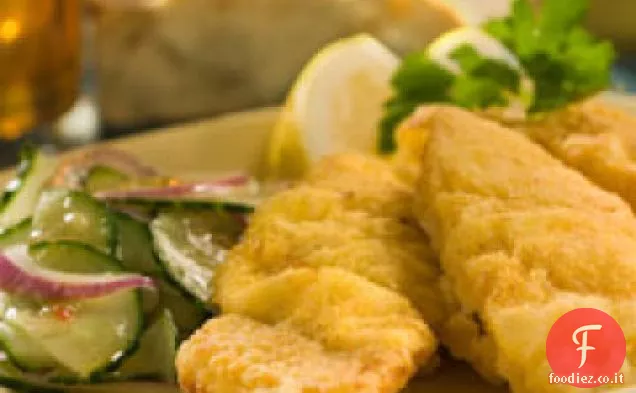 Pesce gatto fritto con Slaw cetriolo