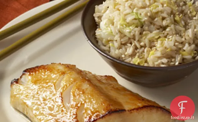 Filetti di pesce Miso-glassati