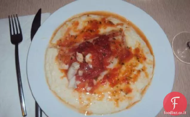 Baccalà Arrosto e Pomodori con Basilico e Vino Bianco