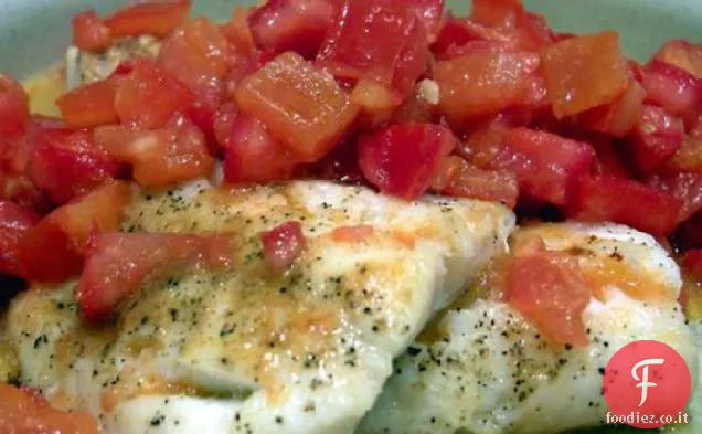 Baccalà alla griglia con pomodoro marocchino speziato