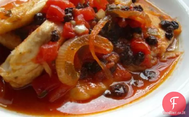 Merluzzo al forno con ribes