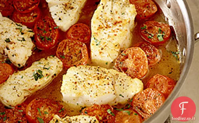 Baccalà brasato con Pomodorini