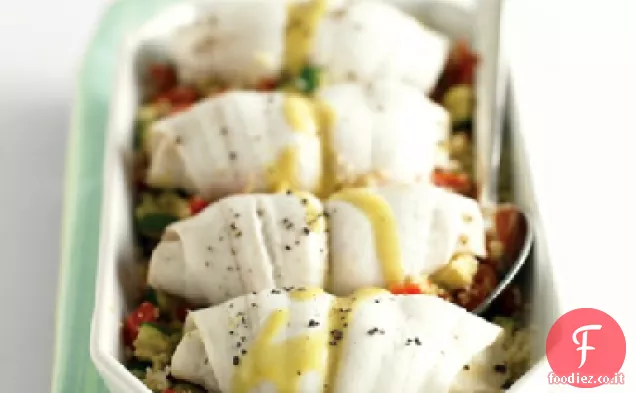 Passera al vapore con Couscous vegetale