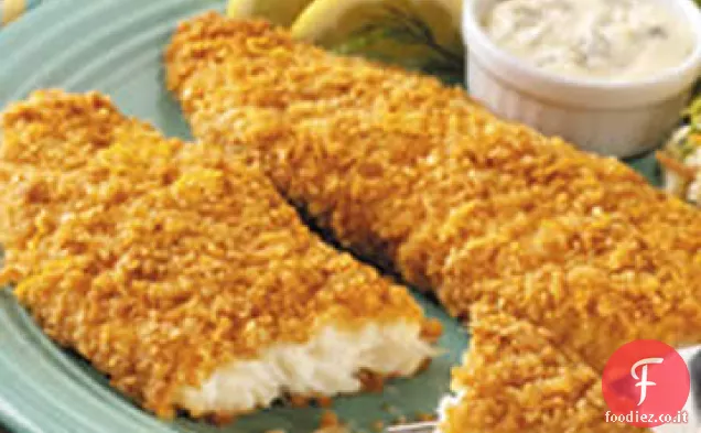 Filetti di pesce al limone croccanti
