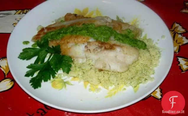 Passera con Couscous alle erbe