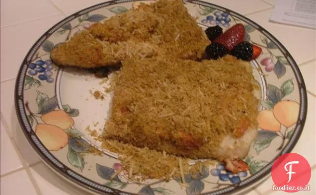 Halibut alla griglia con crosta di limone e erbe