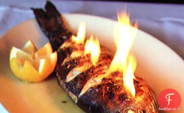 Spigola Striata al Forno con Finocchio e Pernod