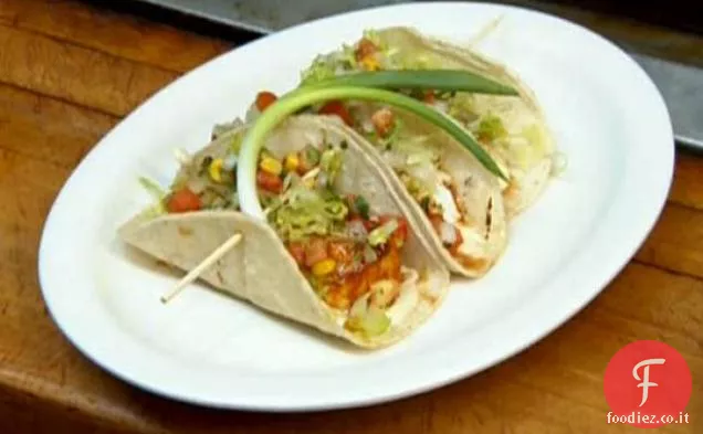 Tacos di pesce con salsa di mais