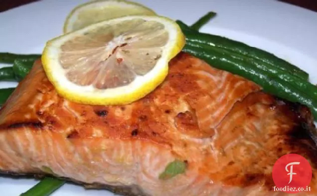 Miele Zenzero Salmone alla griglia, pesce spada o Mahi Mahi