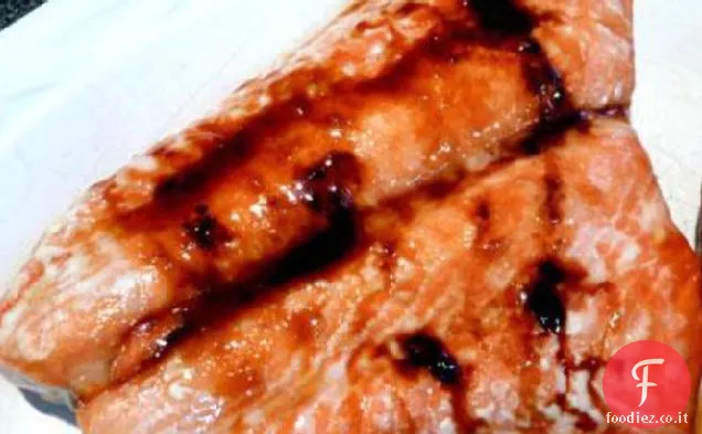 Salmone Bourbon dolce selvaggio dell'Alaska