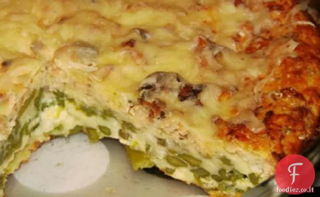 Torta di asparagi al salmone