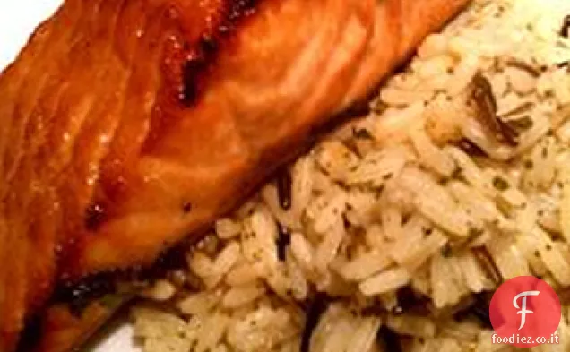 Salmone glassato piccante-dolce