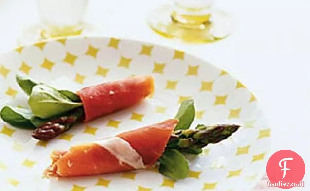 Fagottini di Prosciutto di asparagi con Rucola