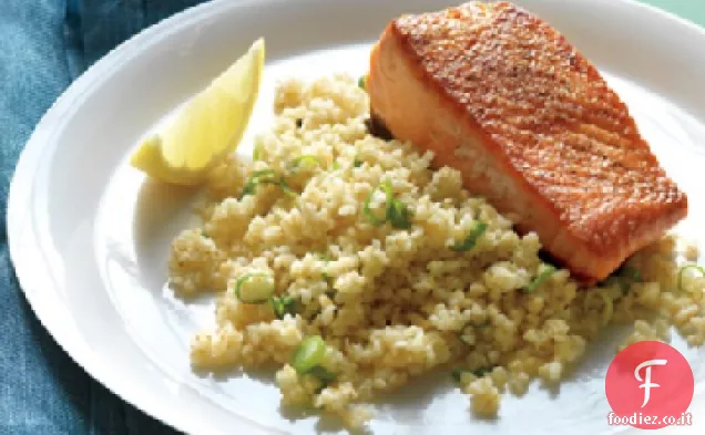 Filetti di Salmone scottato con Bulgur