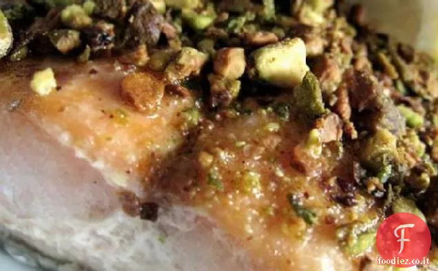 Salmone in crosta di pistacchio
