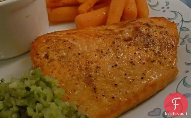 Salmone in padella con Mirin-Longmeadow Farm