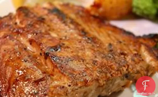 Salmone marinato alla griglia