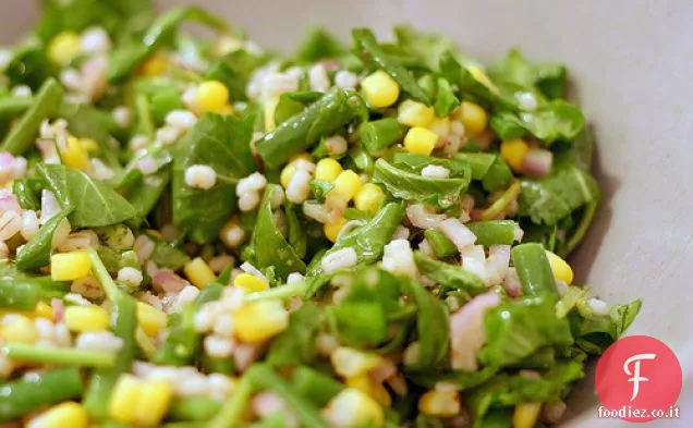 Insalata Vert di orzo, mais e fagiolo bianco