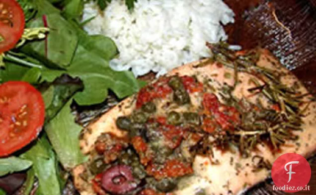 Salmone con Vinaigrette di Digione