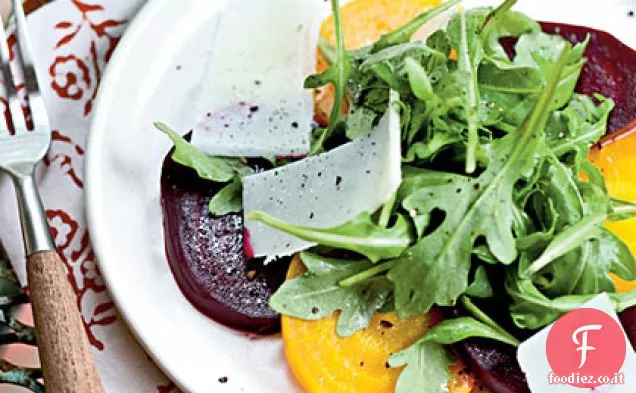 Insalata di barbabietole e rucola con Kefalotyri
