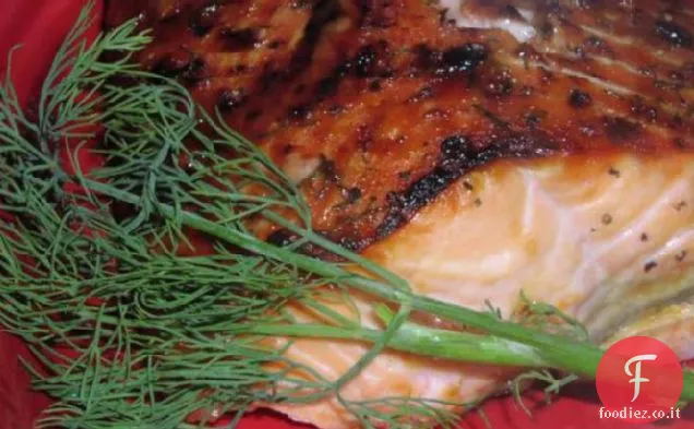 Salmone con glassa di zucchero di canna