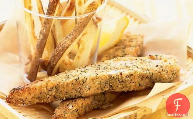 Strisce di salmone croccanti